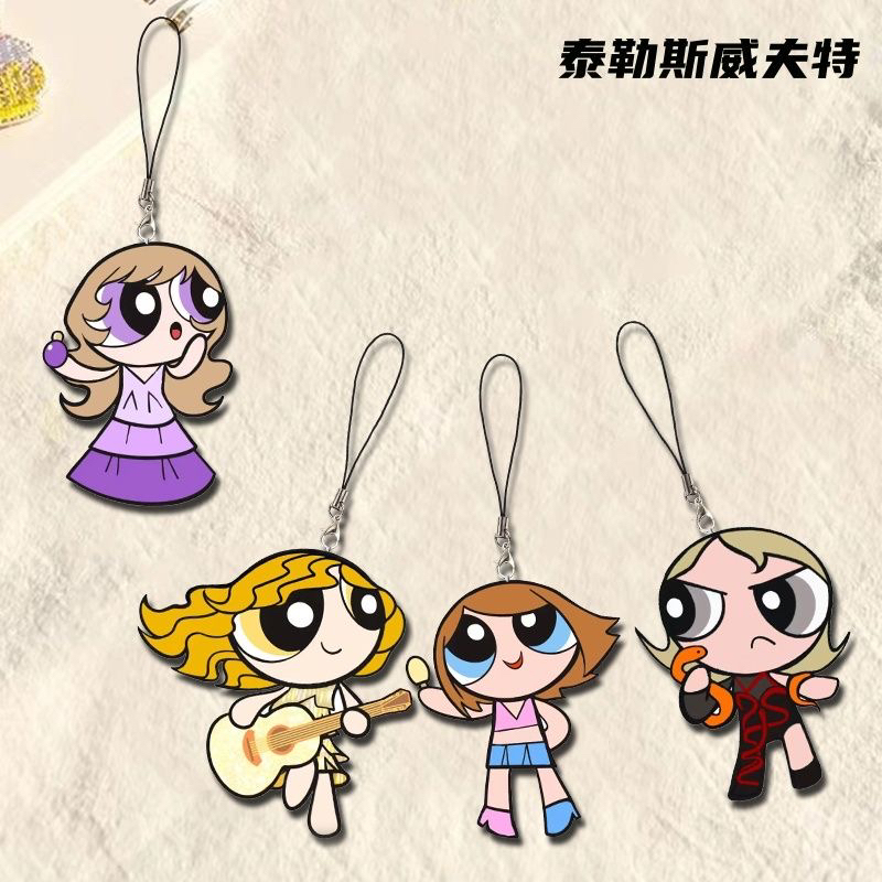 Powerpuff Girls Taylor Swift Merchandise Phone Chain Student Backpack Pendant Lanyard Decoration Powerpuff Girls Taylor Swift Merchandise Phone Chain Student Backpack Pendant Lanyard Decoration