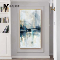 Pure hand-painted oil painting modern simple abstract porch corridor decoration wall painting light luxury villa customization