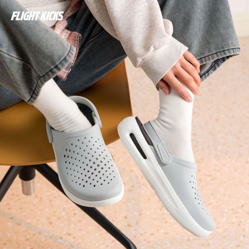 Crocs Summer Men's and Women's Shoes Comfortable Beach Shoes Closed-Toe Casual Sandals 209964-1ft Crocs Summer Men's and Women's Shoes Comfortable Beach Shoes Closed-Toe Casual Sandals 209964-1ft