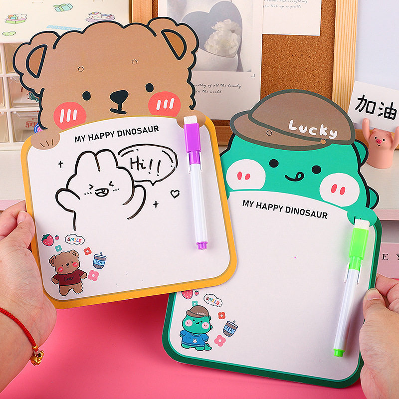 Children's Cartoon Erasable Drawing Board Kindergarten Early Education Writing Graffiti Drawing Board Student Back-To-School Gift Children's Reward