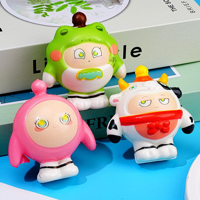 Creative Children's Prizes, Small Gifts, Kindergarten Rewards, Egg-Themed Party Squishy Toys, Birthday Gifts for the Whole Class