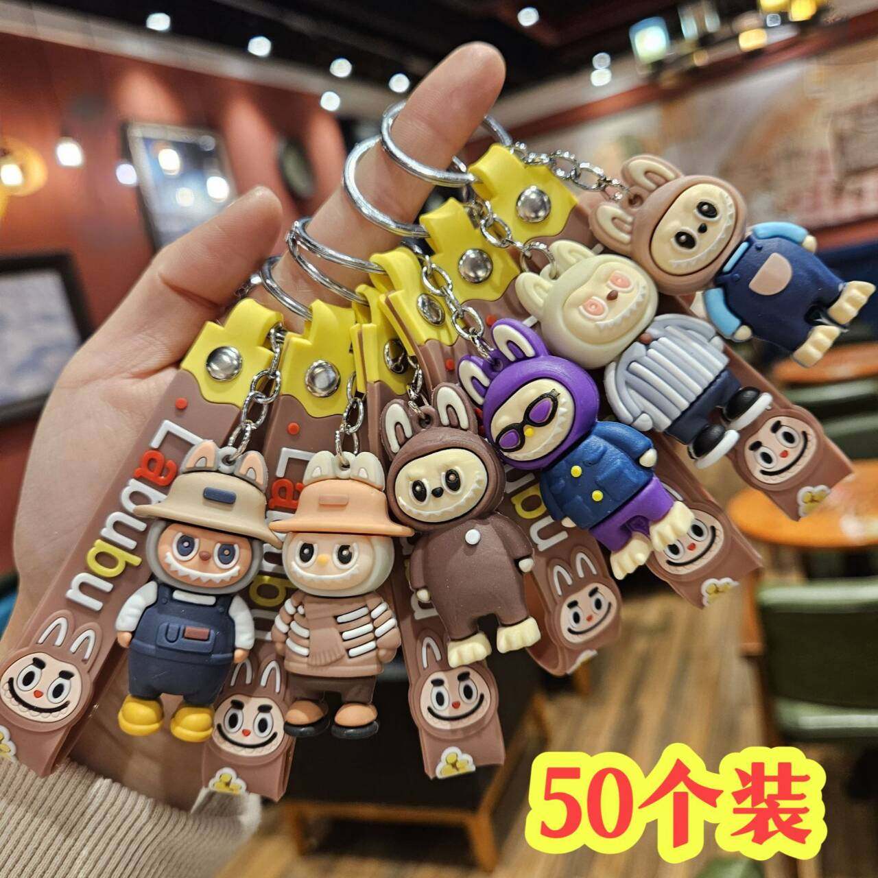 Labubu Plush Toy Little Sheep Backpack Keychain Cute Kindergarten Pendant Promotional Event Wholesale Gift Ornament