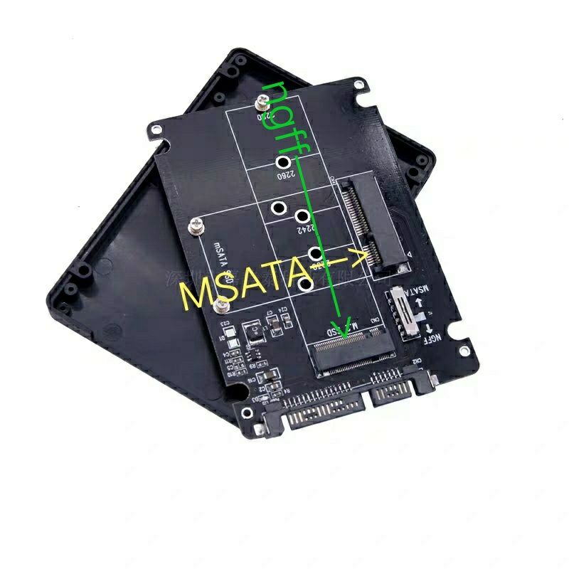 Fine workmanship multi-purpose SSD hard disk box M2 to sata3 msata to sata3 two-in-one with switch