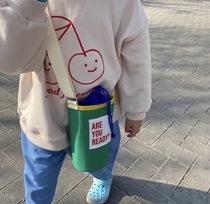 mama studio INS style childrens thermal water bottle bag travel cup cover snack bag travel toy bag