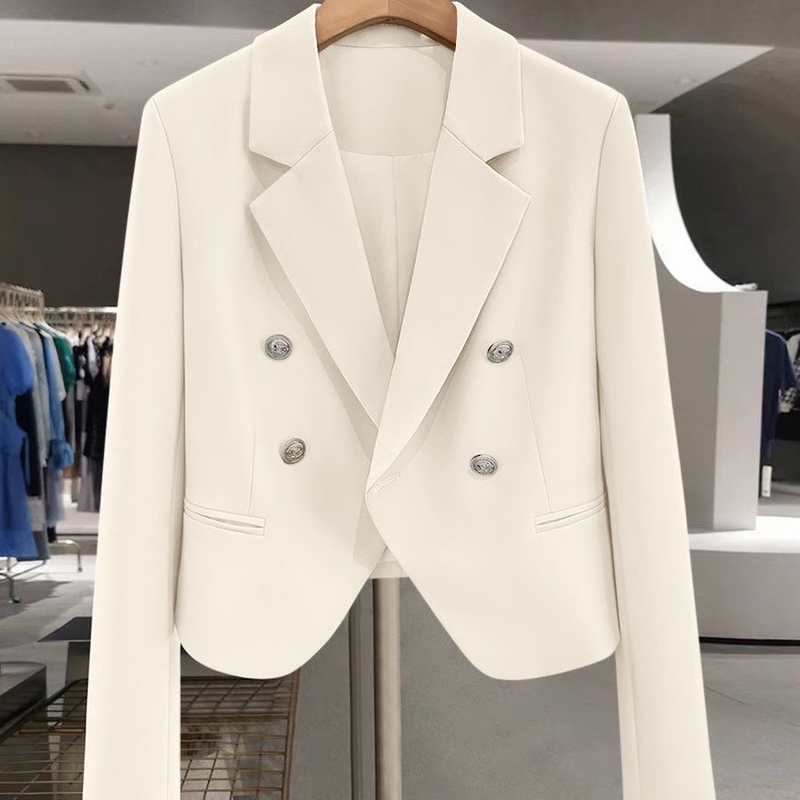 2025 Spring and Autumn New White French Short Blazer for Women, Light Mature Style Suit Jacket, Small Blazer for Women 2025 Spring and Autumn New White French Short Blazer for Women, Light Mature Style Suit Jacket, Small Blazer for Women