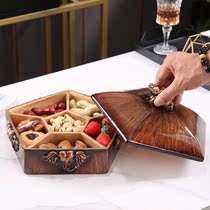 European-style dried fruit plate tissue box ashtray three-piece set jewelry living room creative fruit plate set Coffee table decoration