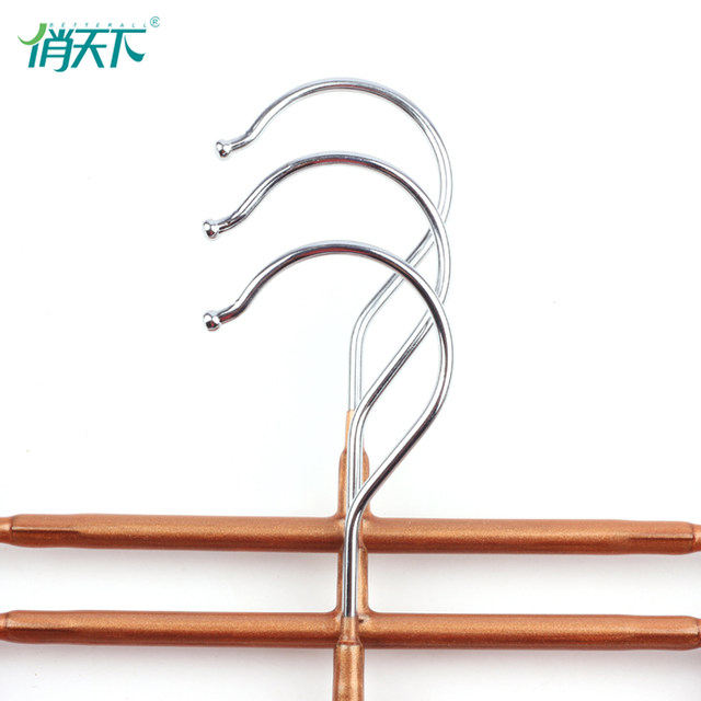 Qiaotianxia iron trouser rack trouser clip short skirt plastic-impregnated non-slip seamless stainless steel house windproof strong trouser rack