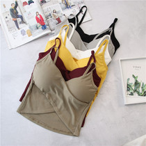 Spring chest padded girl with chest pad girl Cross vest 2020 Spring sexy breast wrap shirt