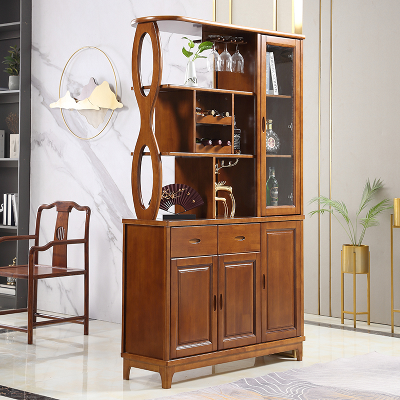 Modern Chinese solid wood room-room cubicle door-room compartment door hall Xuanguan cabinet Double-sided wine cabinet Screen Cabinet Containing cabinet Shoe cabinet
