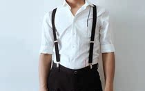 Tide groomsman trousers strap Cai Xukun same style elastic strap clip male and female adult suspenders non-slip suspenders belt buckle