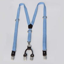 Bib straps cotton straps British style suspenders non-elastic straps mens and womens strap clips