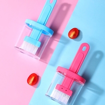 Kitchen home high temperature resistant non-hair eating silicone set one-piece barbecue cleaning with bottle pancake Oil Brush