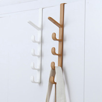 Japanese creative bedroom door rear adhesive hook hanger extended card clip cabinet non-perforated non-trace door back rack