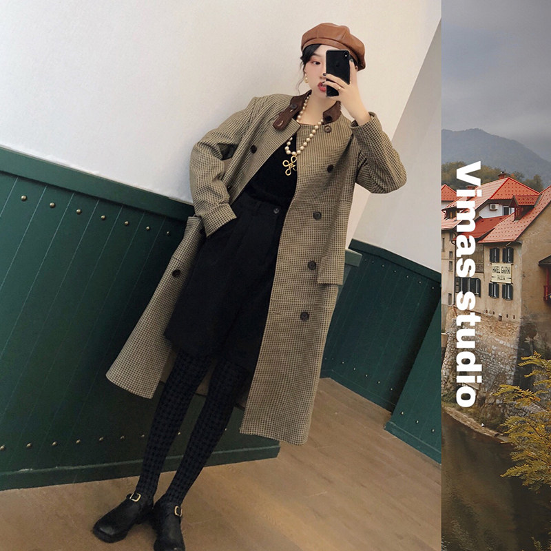 Sold out collection plus purchase, etc. Run single special process Thousand-bird Gerd lamb leather Bull Leather reworked leather coat jacket