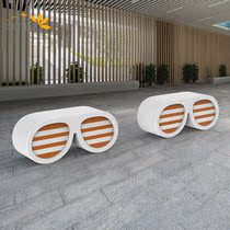 GRP Casual Chair Mall Glasses Seat Park Lounge Chairs Outdoor Waiting Chair Commercial Beauty Chen Pendulum