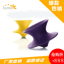 FRP gyro chair shopping mall leisure seat rotating chair tumbler 360-degree fun bench child seat