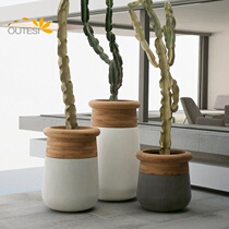 GRP Flower Pot Mall Hotel Beauty Chen Florator Outdoor Garden Forest Landscape Large Flower Box Commercial City Square Pendulum