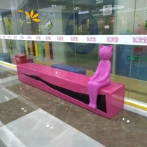 FRP leisure chair mall seat outdoor square kitten bench garden landscape rest chair