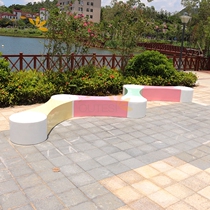 Creative FRP leisure chair mall seat public beauty Chen round combination bench outdoor square rest bench