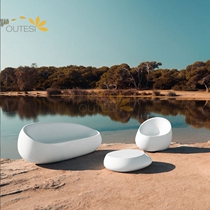 FRP leisure seat shopping mall rest area chair outdoor large garden landscape sitting stool commercial beauty Chen ornaments