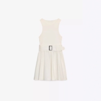 ZA Foreign Trade Export Women's Vest Style Wide Swing Belt Twill Splicing Dress 0264452