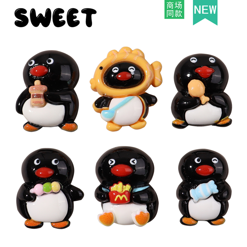 Happy Penguin Family Croc Shoe Accessories High-Value Shoe Decorations Compatible with Crocs Accessories Buckle