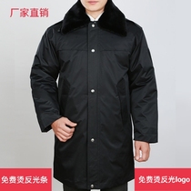 Security Cotton Cotton for men and winter cotton multi-functional cold anti-cold clothing thickens medium and long winter uniform work cotton coat