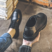 Leather shoes men 2021 summer new Korean casual Wild Men shoes business dress round head shoes men tide Derby shoes
