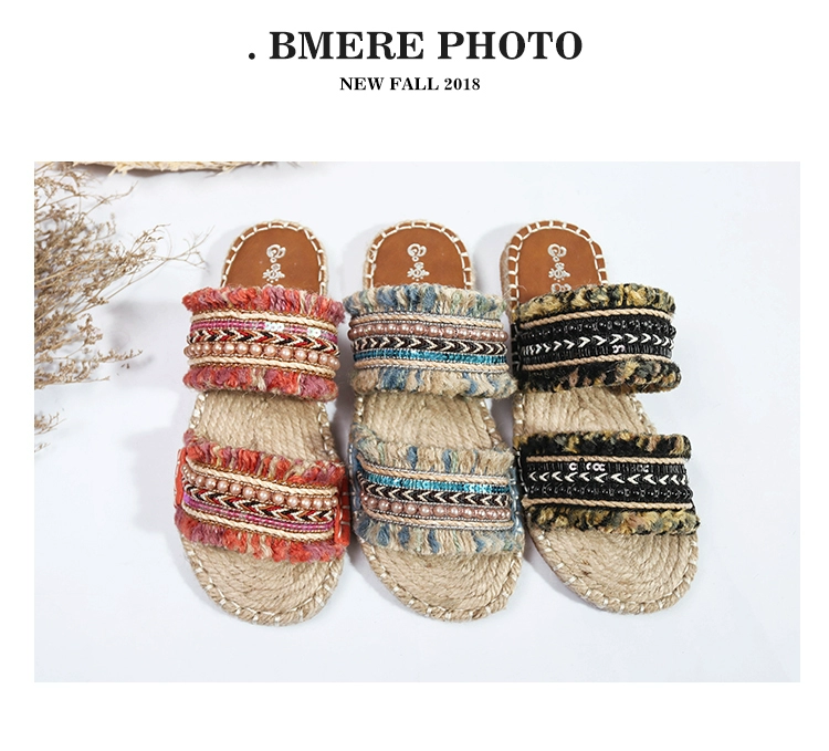 Giày đi biển nữ mùa hè 2020 Giày La Mã mới Thời trang Hàn Quốc cá miệng đan dép xăng đan - Sandal