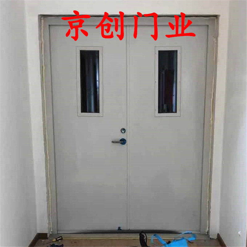 Steel fireproof door manufacturer direct sales customized nail B C grade steel wood stainless steel engineering fire door certificate complete