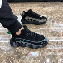 Mens shoes autumn and winter new thick-soled plus velvet warm old shoes mens youth all-match sports high-top shoes mens casual shoes