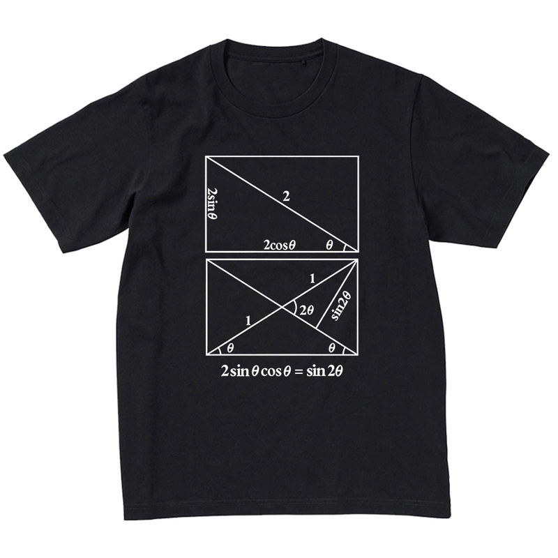 Summer New Style Science and Mathematics Trigonometric Function Formula Pure Cotton Short-Sleeved T-Shirt for Male and Female Students Summer New Style Science and Mathematics Trigonometric Function Formula Pure Cotton Short-Sleeved T-Shirt for Male and Female Students