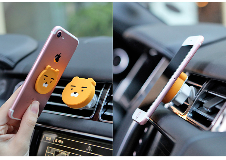kakao cartoon giữ điện thoại xe hơi Hàn Quốc hút từ cốc khung General Motors chuyển hướng đầu ra - Phụ kiện điện thoại trong ô tô giá để điện thoại ô tô