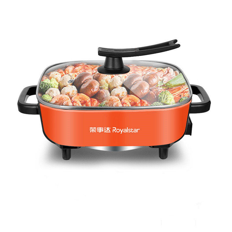 Rongshida 6L electric hot pot household cooking, cooking and barbecue all-in-one Korean electric cooker HG1601