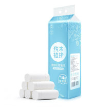 Planted without core roll of paper 14 rolls of lifting toilet paper 50g Vol. 4 layers of thickened toilet paper Home paper towels