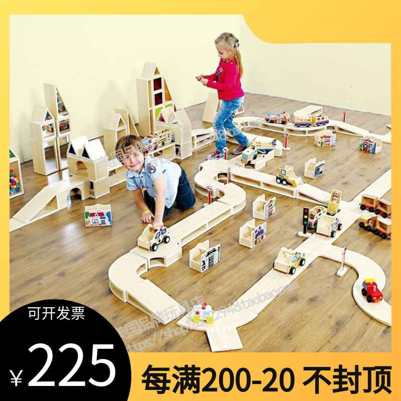 Ground Large Building Blocks City Traffic Scene Combination Construction Group Road Group Three-Dimensional Store Group