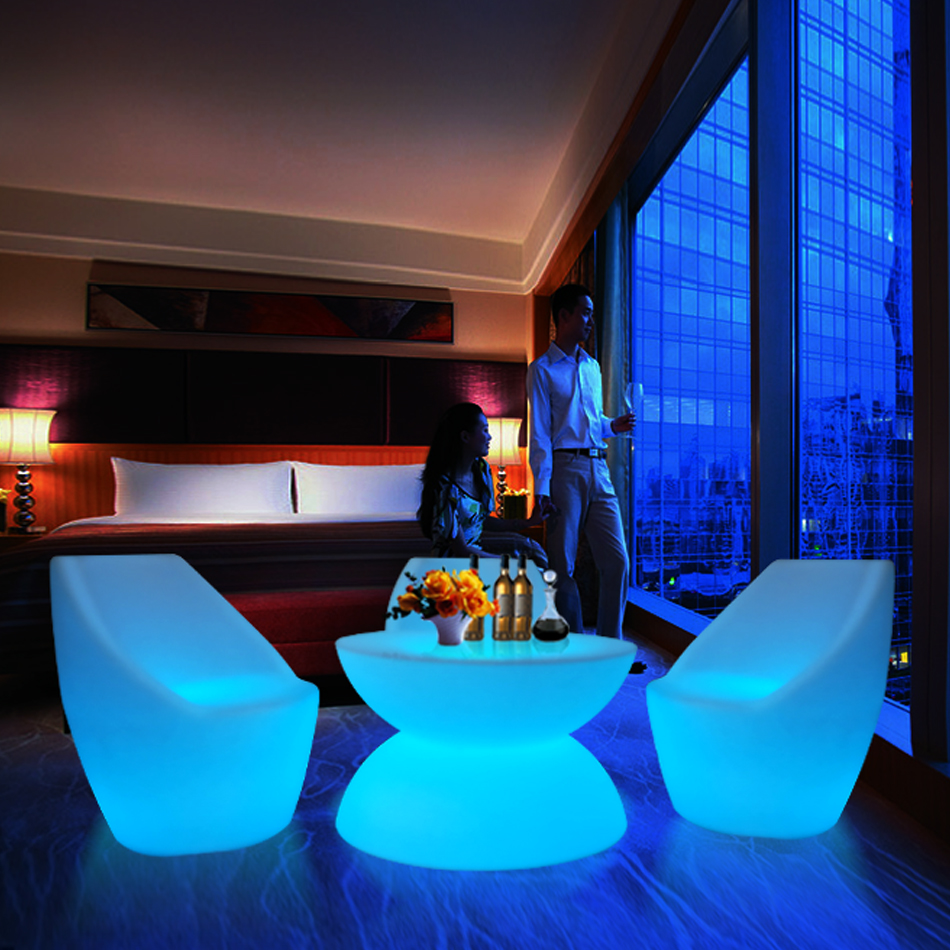 Direct sales stool LED luminous tea table stylish chair luminous home European-style bar table bar table LED luminous table