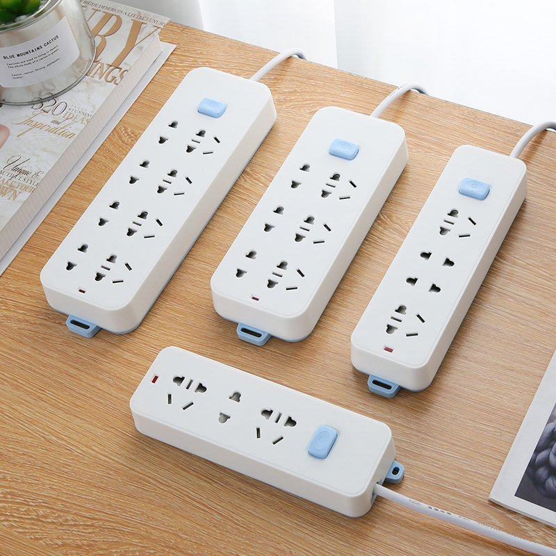 Two-pin socket charging row plug-in board household multi-function plug-in board with line wiring board independent switch towing board