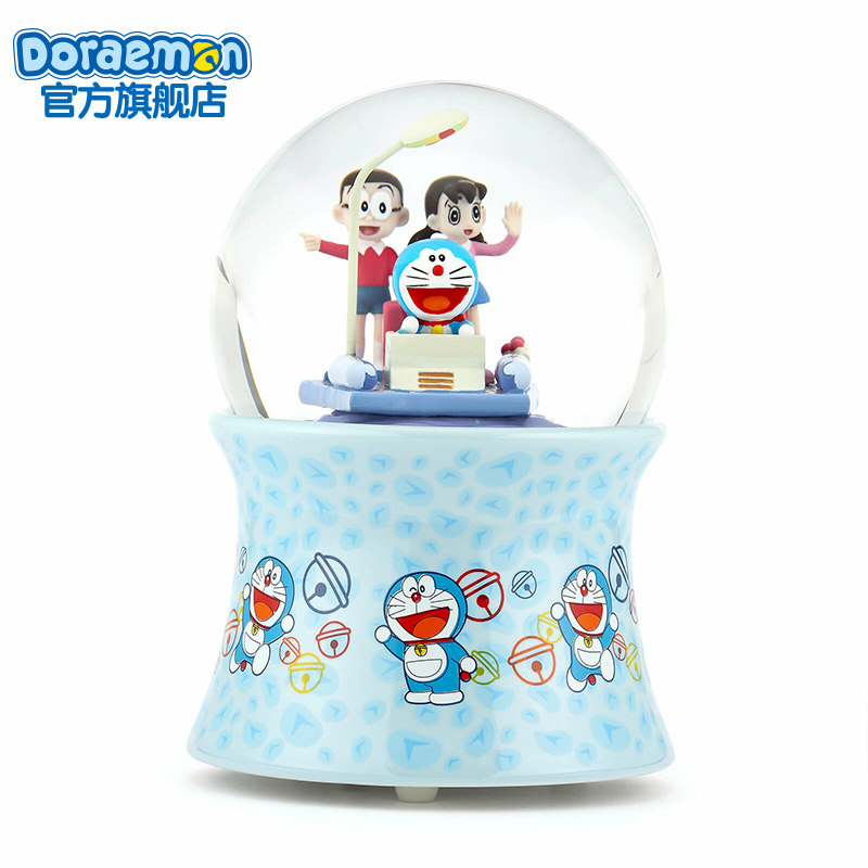 Aiying authorized Doraemon time to explore crystal model cartoon animation creative birthday gift modeling model