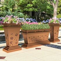 Milk Tea Shop Commercial Street Square Outdoor Flower Box Combined Patio Sales Department Hotel Flower Altars Outside Swing Fence Flower Groove