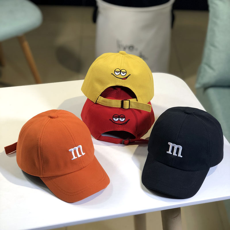 Baby cap spring 1-3 years old Korean version of fashion boys and girls letter M baseball cap summer matching children's hat