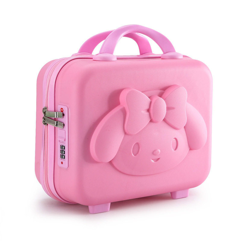 Bear-Shaped Suitcase Cartoon Luggage for Women Portable Carry-On Suitcase Gift Box Children's Storage Makeup Box 14inch