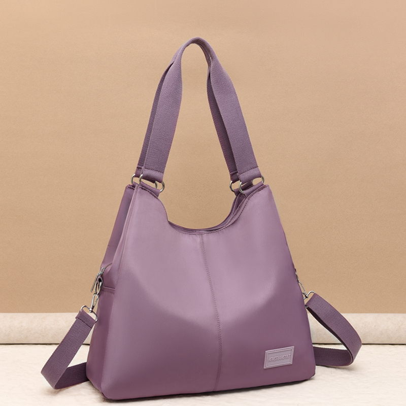 Large Capacity Women's Bag 2024 New Nylon Cloth Shoulder Bag Lightweight Shopping Bag Travel Messenger Bag Handheld Tote Bag