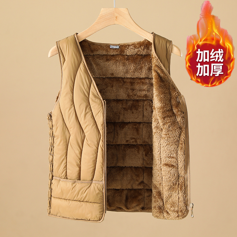 Fleece-Lined and Thickened Women's Thermal Vest for Inner Wear, New Short Style for Autumn and Winter, Slim Fit Vest