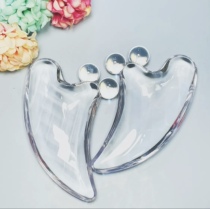 Large transparent face shaving board artifact beauty face-lifting facial meridian massage shaking sound with the same crystal scraping board