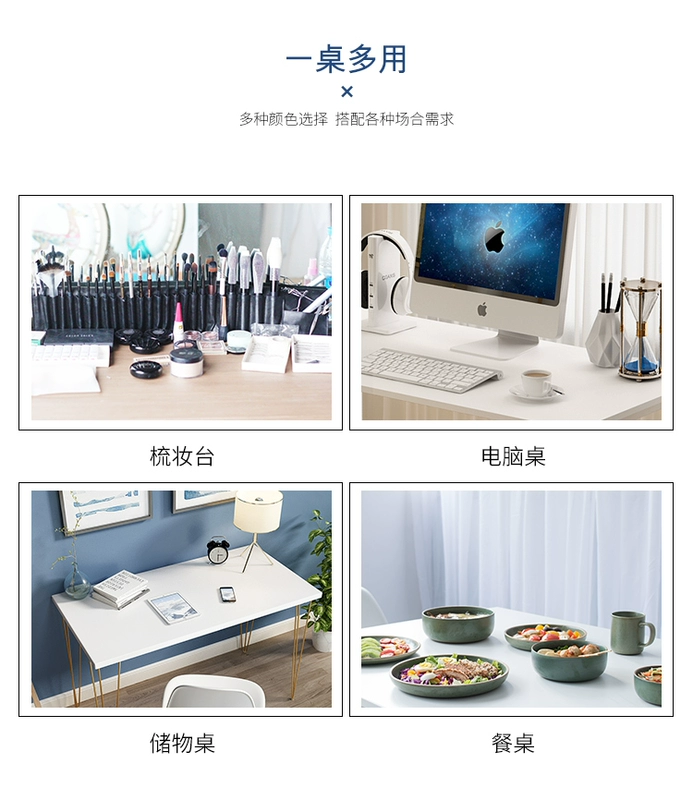 Gió Bắc Âu in lưới phòng ngủ màu đỏ bàn trang điểm gỗ rắn bàn máy tính và ghế kết hợp đặt nhà đơn giản bàn - Bàn bàn tròn