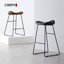 Bar chair Nordic minimalist iron bar stool modern minimalist home leisure creative front desk bar high stool