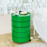 Красный шкаф для прикроватного шкафа, простая современная спальня кровати.