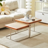 Журнальный столик из скандинавского стекла Eisenlande, высокий и низкий, для дома, для маленькой квартиры, гостиной, квадратный столик из ротанга, балконный чайный столик