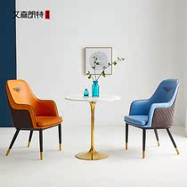 Will-style Light Extravagant Dining Chair Home Restaurant Soft Bag Armchair Backrest Desk Benlchair Hotel Sales office in talks for table and chairs